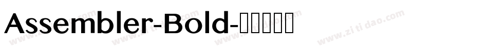 Assembler-Bold字体转换