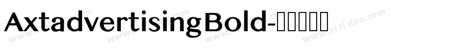 AxtadvertisingBold字体转换