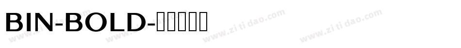 BIN-BOLD字体转换