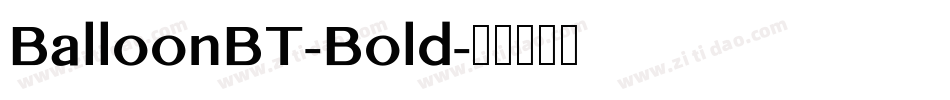 BalloonBT-Bold字体转换