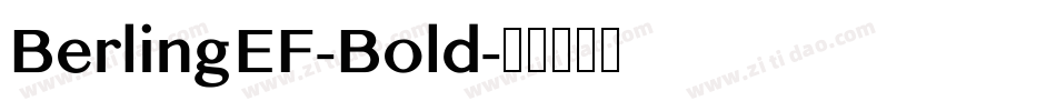 BerlingEF-Bold字体转换
