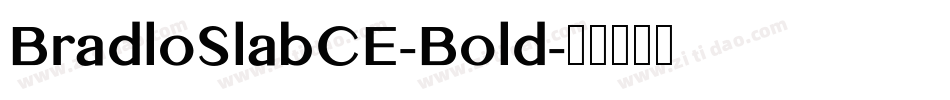BradloSlabCE-Bold字体转换