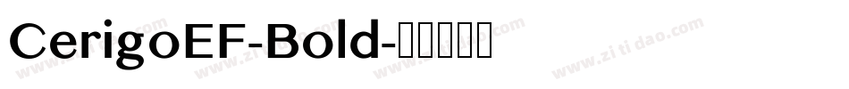 CerigoEF-Bold字体转换