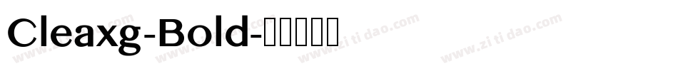 Cleaxg-Bold字体转换