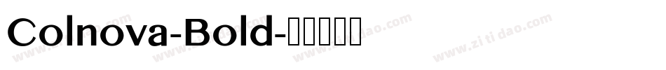 Colnova-Bold字体转换