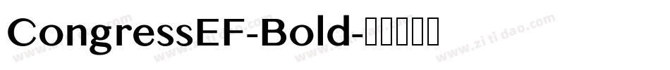 CongressEF-Bold字体转换