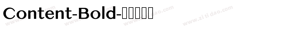 Content-Bold字体转换