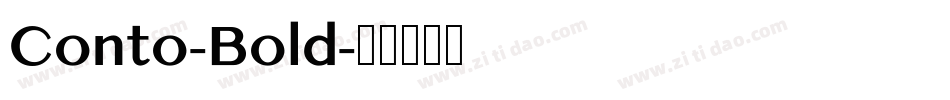 Conto-Bold字体转换