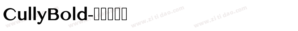 CullyBold字体转换