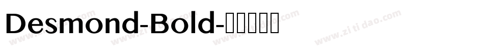 Desmond-Bold字体转换