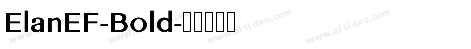 ElanEF-Bold字体转换