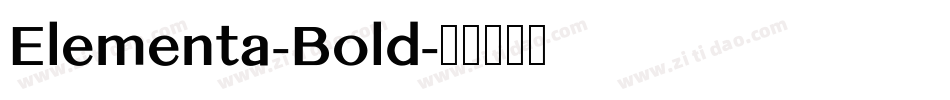 Elementa-Bold字体转换