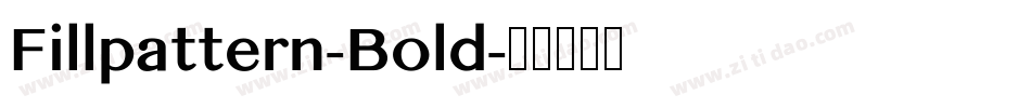Fillpattern-Bold字体转换