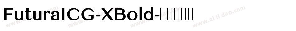 FuturaICG-XBold字体转换