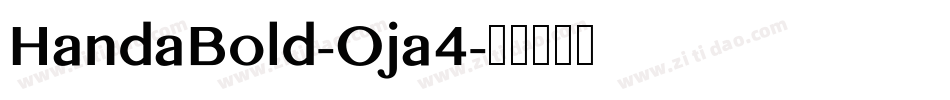 HandaBold-Oja4字体转换