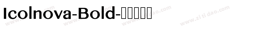 Icolnova-Bold字体转换