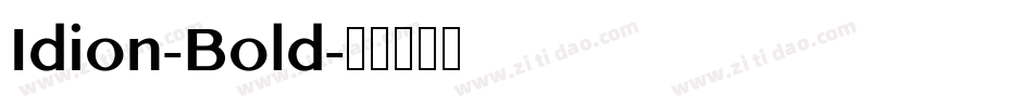 Idion-Bold字体转换