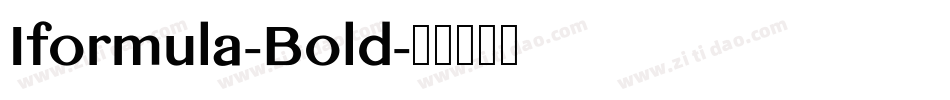 Iformula-Bold字体转换