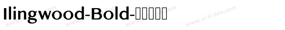 Ilingwood-Bold字体转换