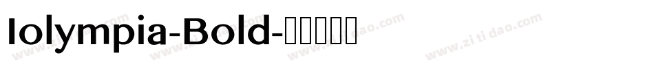 Iolympia-Bold字体转换