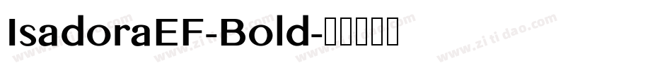 IsadoraEF-Bold字体转换