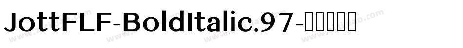 JottFLF-BoldItalic.97字体转换