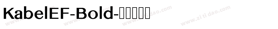 KabelEF-Bold字体转换