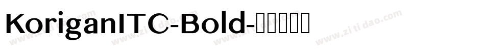 KoriganITC-Bold字体转换