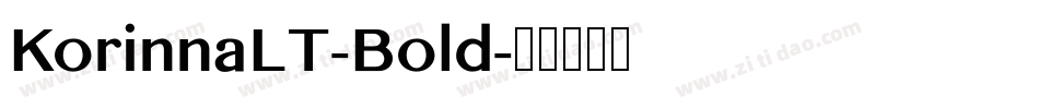 KorinnaLT-Bold字体转换
