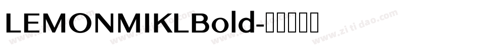 LEMONMIKLBold字体转换