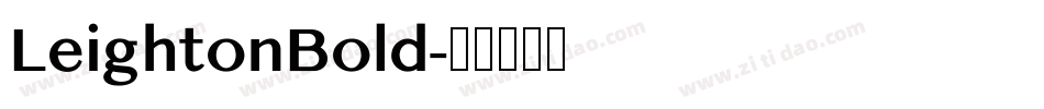 LeightonBold字体转换