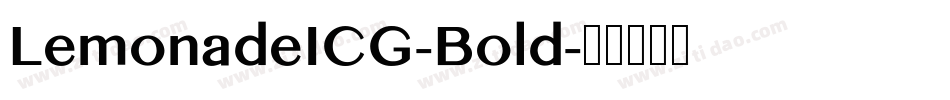LemonadeICG-Bold字体转换