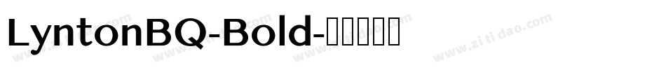 LyntonBQ-Bold字体转换