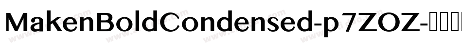 MakenBoldCondensed-p7ZOZ字体转换