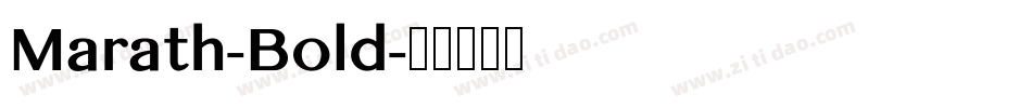 Marath-Bold字体转换