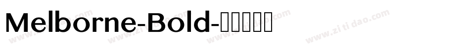 Melborne-Bold字体转换