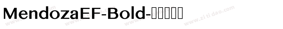 MendozaEF-Bold字体转换