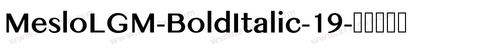 MesloLGM-BoldItalic-19字体转换