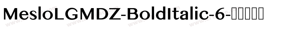 MesloLGMDZ-BoldItalic-6字体转换