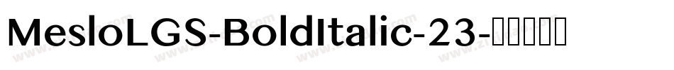 MesloLGS-BoldItalic-23字体转换