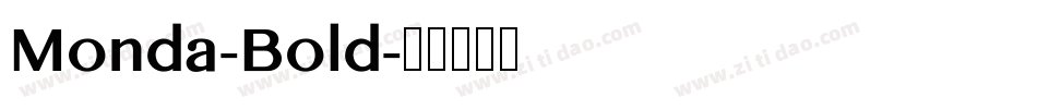 Monda-Bold字体转换