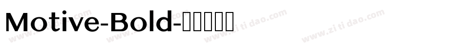 Motive-Bold字体转换