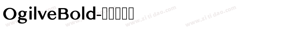 OgilveBold字体转换