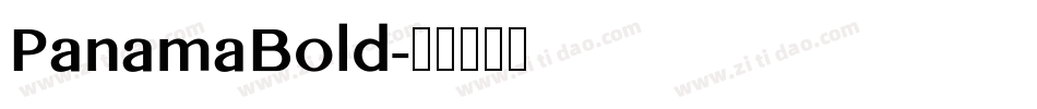 PanamaBold字体转换