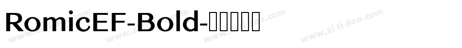 RomicEF-Bold字体转换