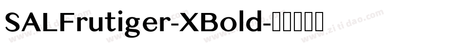 SALFrutiger-XBold字体转换