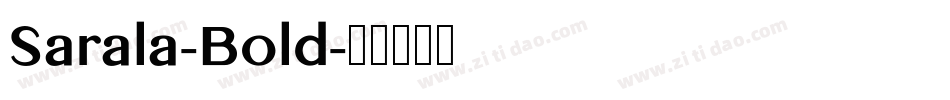 Sarala-Bold字体转换
