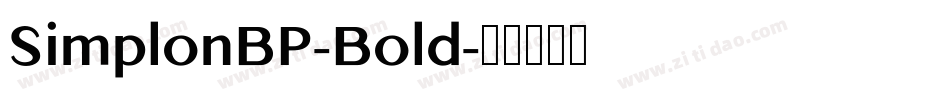 SimplonBP-Bold字体转换