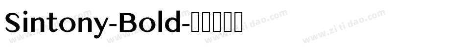 Sintony-Bold字体转换