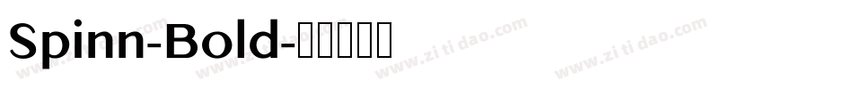 Spinn-Bold字体转换